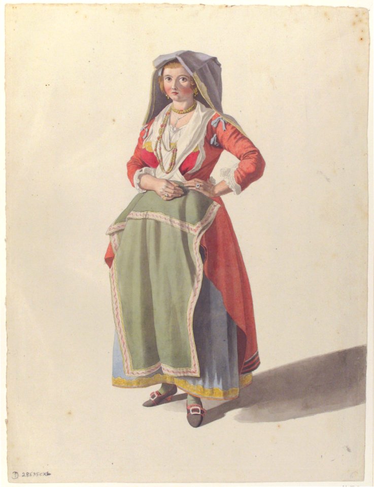 Young Woman Standing in Traditional Neapolitan Dress MET 66.53.2