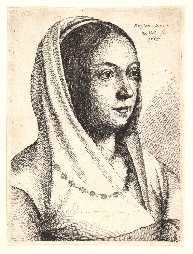 Young woman with a scarf on her head, after Bonsignori MET DP823775