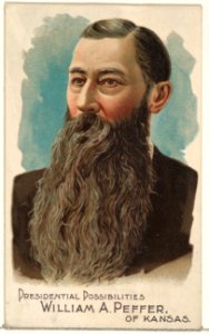 William A. Peffer of Kansas, from the Presidential Possibilities series (N124) issued by Duke Sons & Co. to promote Honest Long Cut Tobacco MET DPB873744