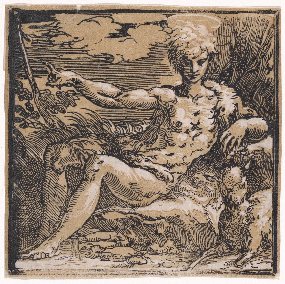 Young St. John the Baptist in the Desert with a Lamb MET DP864193