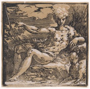 Young St. John the Baptist in the Desert with a Lamb MET DP864193