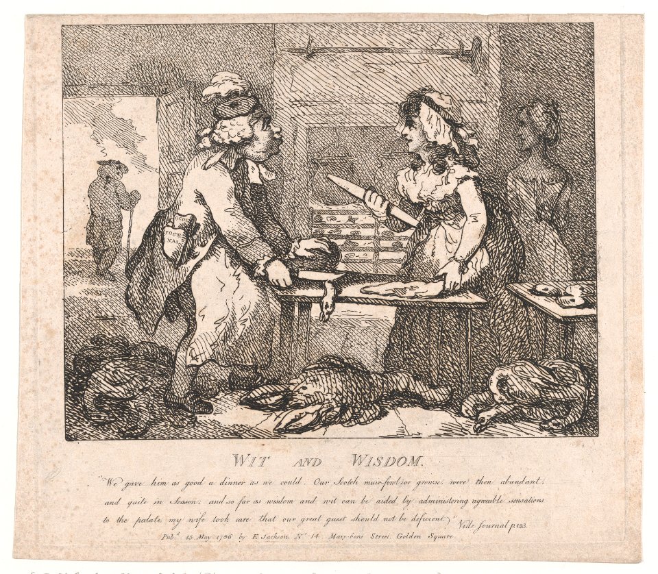 Wit and Wisdom Making Preparations for Dinner (Picturesque Beauties of Boswell, Part the First) MET DP871883