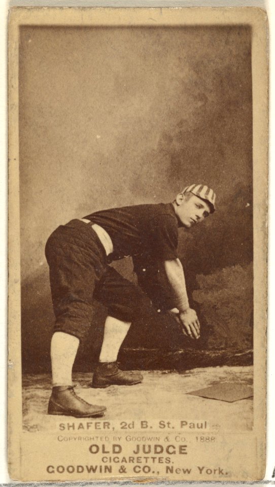 Zachary Taylor Shafer, 2nd Base, St. Paul Apostles, from the Old Judge series (N172) for Old Judge Cigarettes MET DP846374