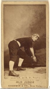 Zachary Taylor Shafer, 2nd Base, St. Paul Apostles, from the Old Judge series (N172) for Old Judge Cigarettes MET DP846374