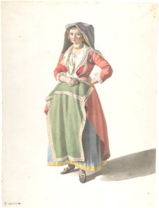 Young Woman Standing in Traditional Neapolitan Dress MET DP810268