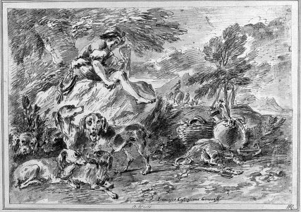 Young Hunter with His Dogs in a Landscape MET 059.1R3 54M
