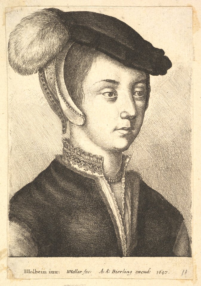 Young woman wearing a feathered cap MET DP823894