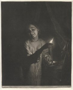 Young Woman Holding a Candle in a Bedchamber MET DP104278