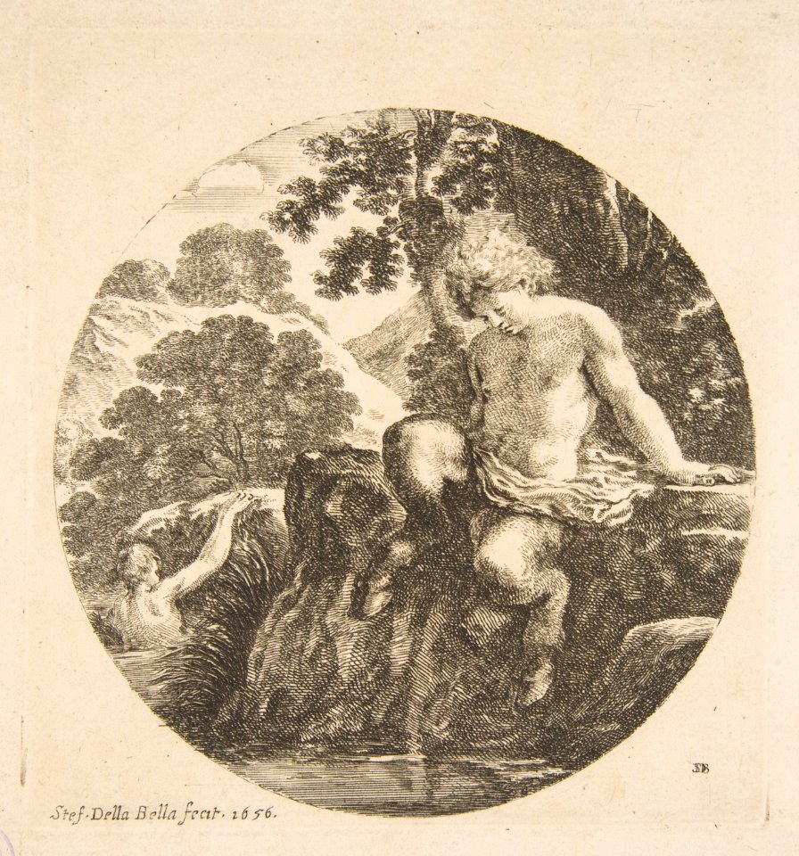 Young Satyr About to Bathe in a River, from 'Landscapes and seaports' (Paysages et ports de mer, dans des ronds) MET DP817826