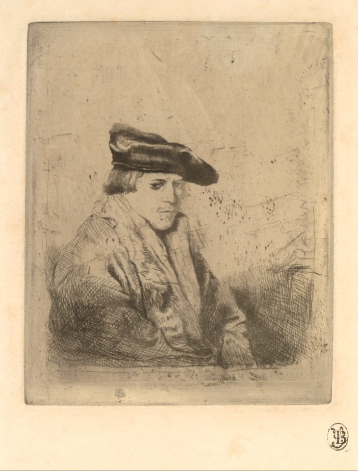 Young Man, Seated, in a Velvet Beret, after Rembrandt MET DP257976