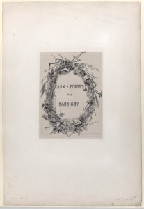 Wreath of Wildflowers, title for "Eaux-Fortes par Daubigny" Met DP884919