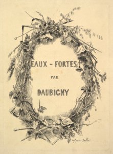 Wreath of Wildflowers, title for "Eaux-Fortes par Daubigny" MET DP822231