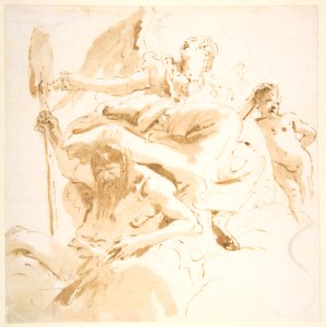 Winged Female Figure, River God, and a Nude Boy MET DP811967