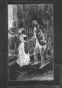 Young man on doorstep, from Evelyn Van Buren's,"Pippin" 1913, published by Century Company MET 117817