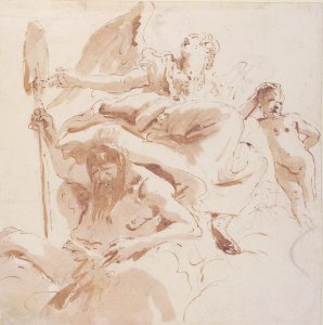 Winged Female Figure, River God, and a Nude Boy MET 37.165.50