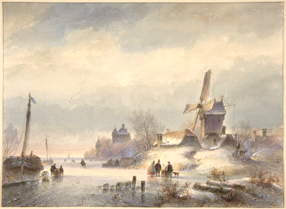 Winter Landscape with Frozen River MET DP800444