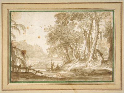 Wooded Landscape with Two Figures MET DP811157