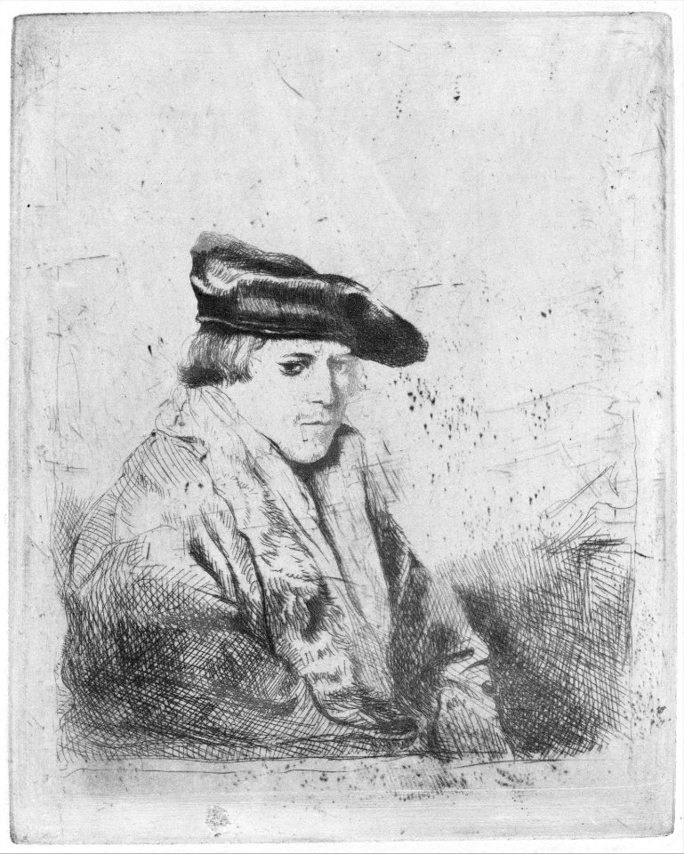 Young Man, Seated, in a Velvet Beret, after Rembrandt MET MM59709