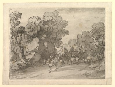 Wooded Landscape with Riders MET DP819249
