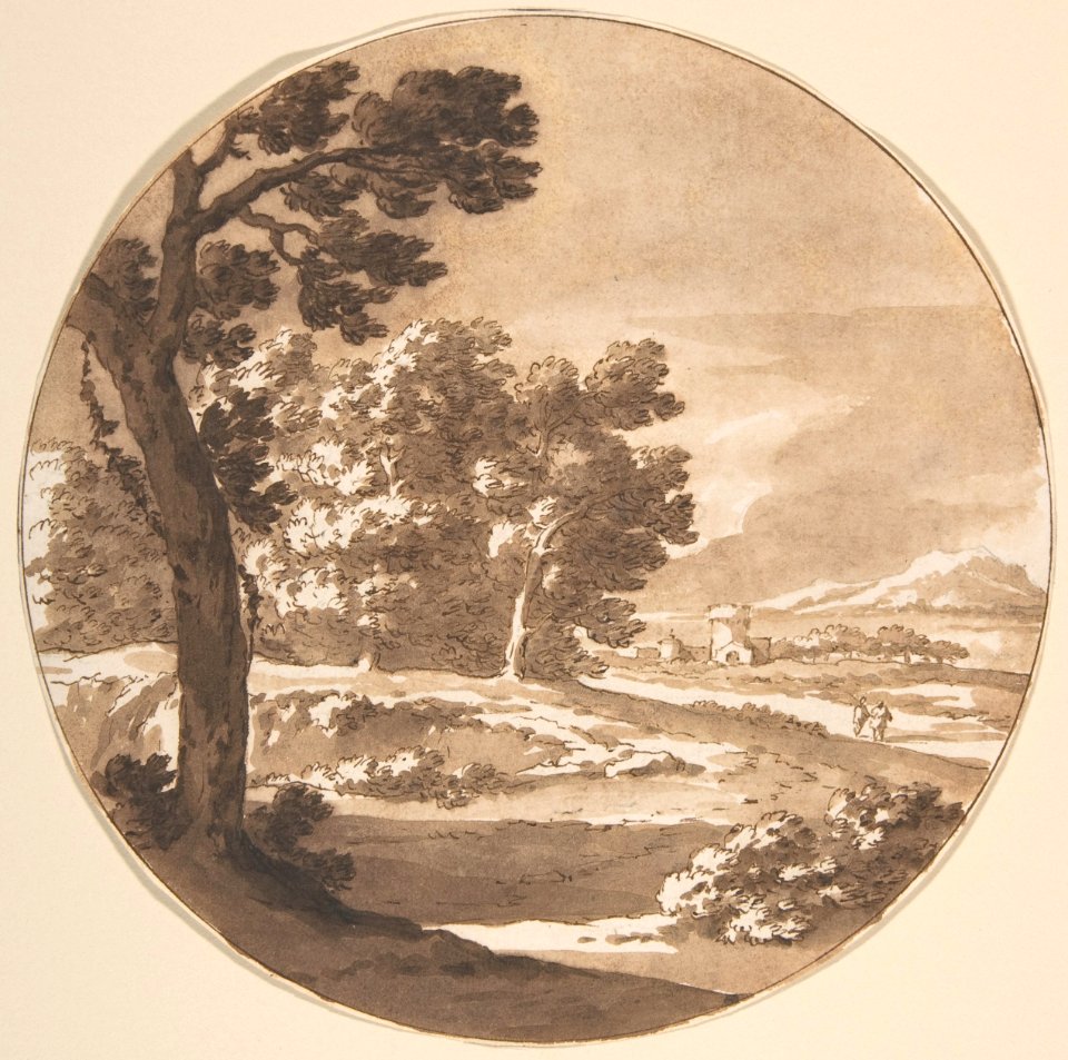 Wooded Landscape with Figures on a Road MET DP800694
