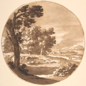 Wooded Landscape with Figures on a Road MET DP800694