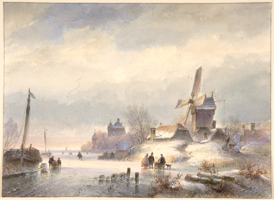 Winter Landscape with Frozen River MET DP800037