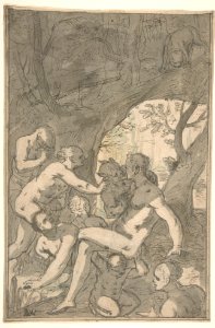 Women Bathing in a Wood, Surprised by a Satyr MET DP802943