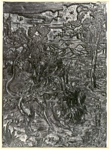 Woodblock for Samson Rending the Lion MET DP102203