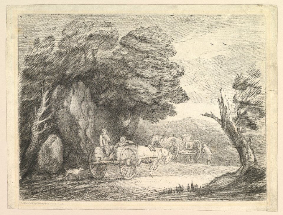 Wooded Landscape with Two Country Carts and Figures MET DP819243