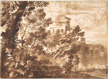 Wooded Landscape with a Tower MET DP808568