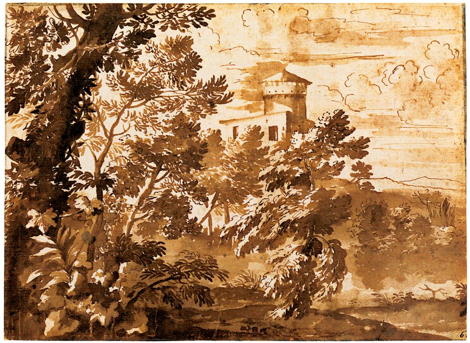 Wooded Landscape with a Tower MET Cat109