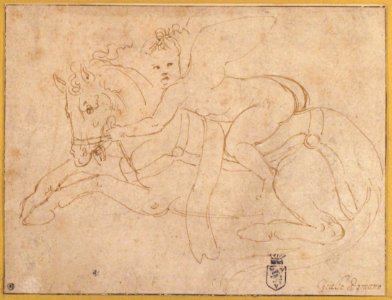 Winged Infant Riding a Crouching Horse MET 2008.178.2