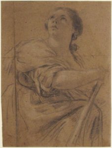 Woman with a Staff Looking Upward MET 64.38.10