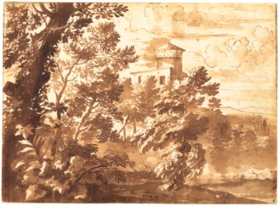 Wooded Landscape with a Tower MET DP148621