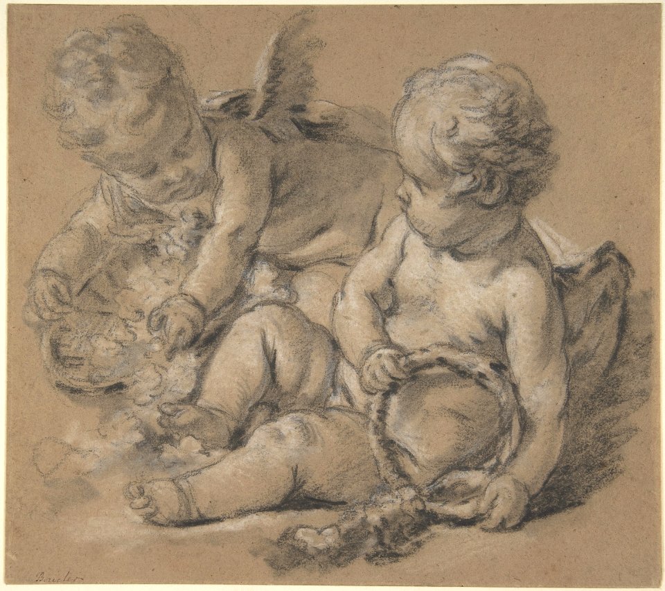 Winged Putti with Flowers MET DP805466