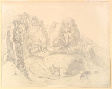 Wayfarers Near a Ruin in a Hilly Landscape MET DP824384