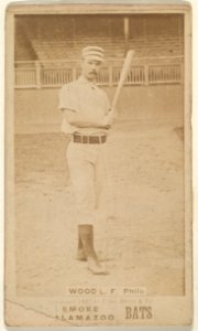 Wood, Left Field, Philadelphia, from the Kalamazoo Bats series (N690) issued by Chas. Gross & Co. to promote Kalamazoo Bats MET DPB870020