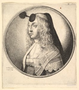 Woman with houpette on forehead turned to left MET DP823753