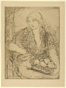 Woman with fruit basket MET DP842899