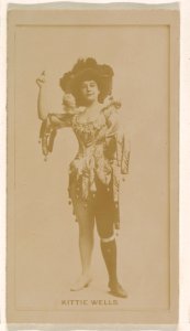 Kittie Wells, from the Actresses series (N245) issued by Kinney Brothers to promote Sweet Caporal Cigarettes MET DP859855