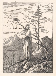Woman with a Raven (Die Frau mit dem Raben am Abgrund) MET DP872948