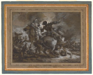 Cavalry Skirmish with a Fallen Drummer at Left MET DP223074