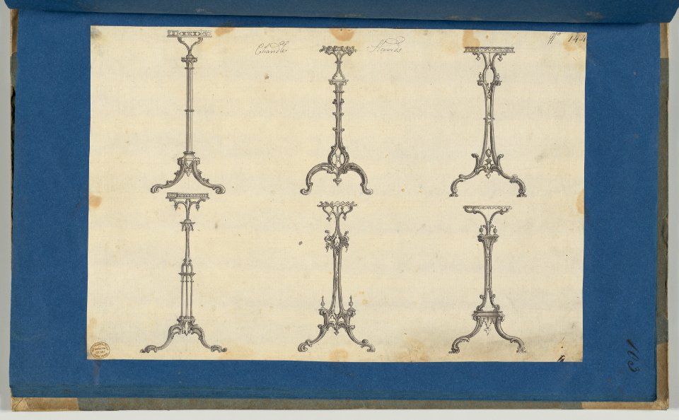 Candle Stands, in Chippendale Drawings, Vol. I MET DP-14278-087