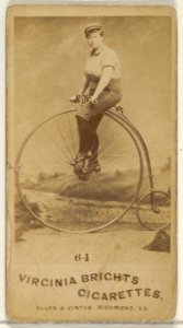 Card 64, from the Girl Cyclists series (N49) for Virginia Brights Cigarettes MET DP831775