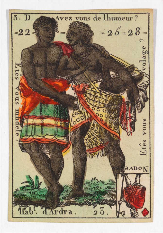 Hab.t d'Ardra from Playing Cards (for Quartets) 'Costumes des Peuples Étrangers' MET DP274083