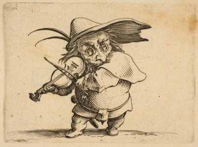 Le Joueur de Violon (The Violin Player), from Varie Figure Gobbi, suite appelée aussi Les Bossus, Les Pygmées, Les Nains Grotesques (Various Hunchbacked Figures, The Hunchbacks, The Pygmes, The Grotesque Dwarfs) MET DP818584