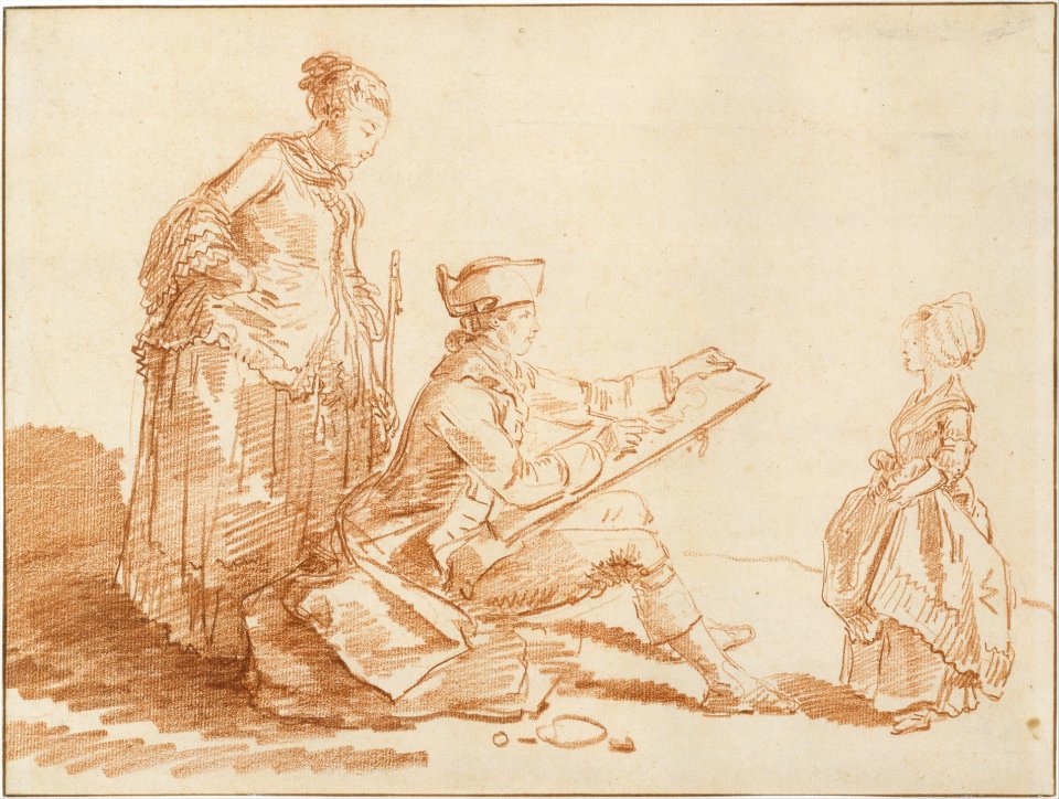 Artist Sketching a Young Girl MET DT10965
