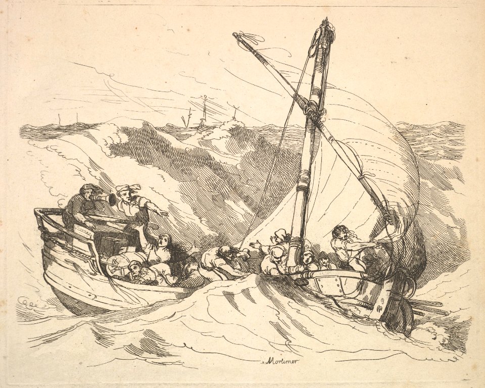 Boat in a Storm at Sea MET DP823444