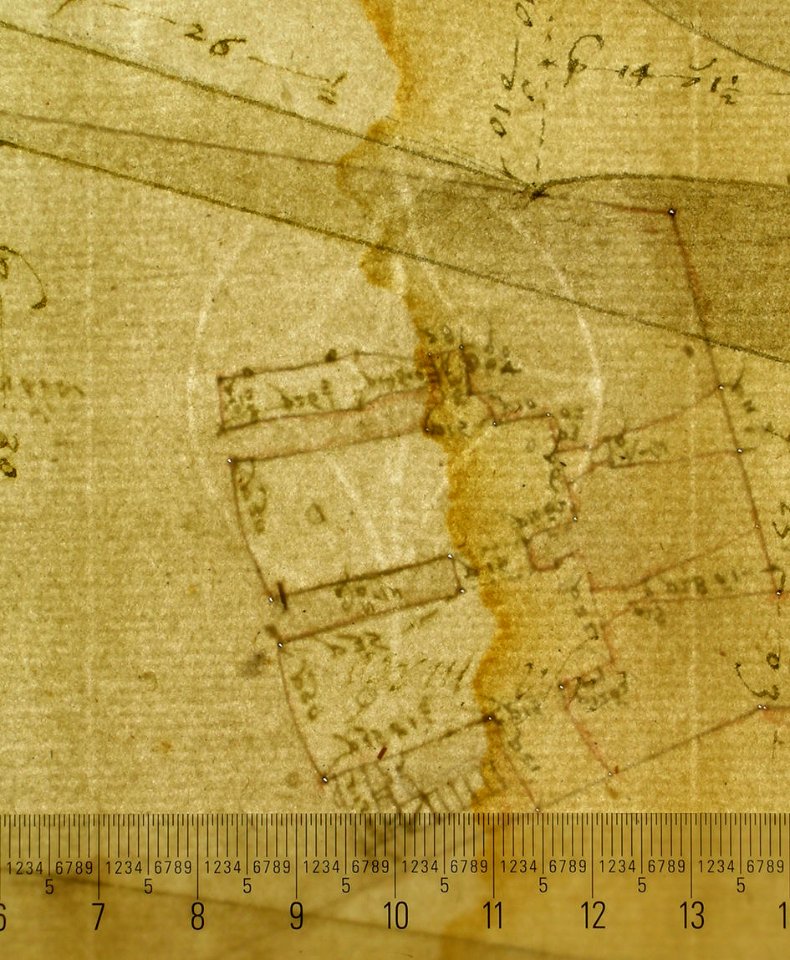 Bastione Ardeatino, Rome, plan and section (recto) Bastione Ardeatino, Rome, plans (verso) MET sf49 92 76-watermark