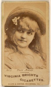 Card 321, Paoli Marie, from the Actors and Actresses series (N45, Type 1) for Virginia Brights Cigarettes MET DP830481